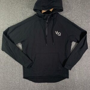Vanquish Fitness Hoodie Men Extra Large Black Pullover 1/4 Zip Performance Gym
